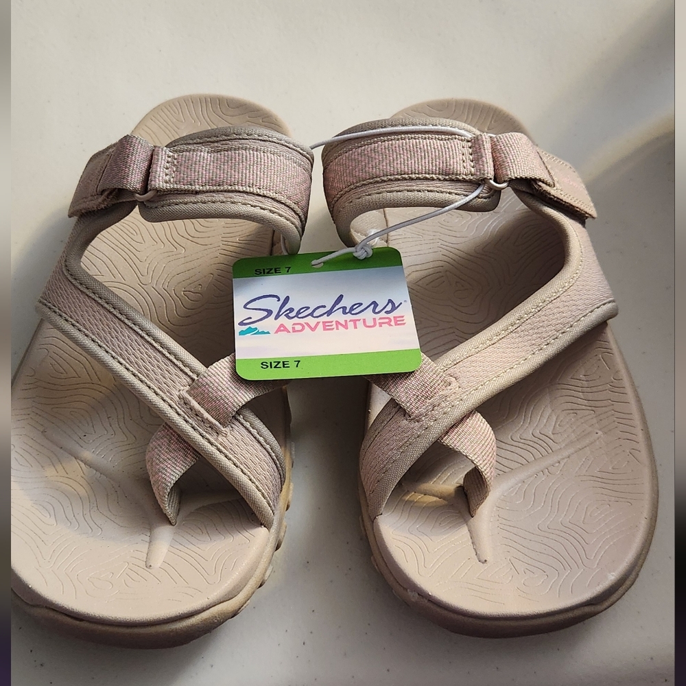 BRAND NEW - Skechers Adventure Women's Sandals - Beige/Taupe...Size 7